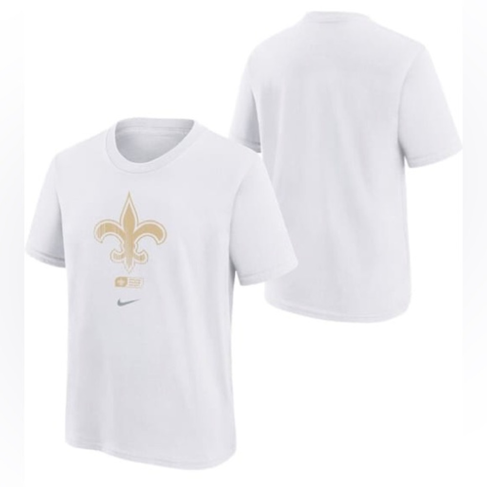 Nike New Orleans Saints Youth Faded Essential Short Sleeve T-Shirt - NWT